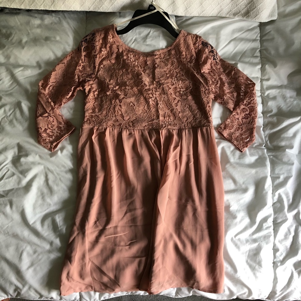 Rose Pink Lace Dress